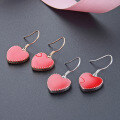 wholesale S925 sterling silver Korean-style Japanese-inspired sweet student earrings, simple and cute red heart earrings for women wholesale-0-1
