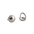 wholesale S925 Sterling Silver 526 Korean Version Ins New Small Minimalist Smooth Round Ball Ear Clips Women's Versatile Earrings-0-4