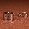wholesale S925 silver ring with new personalized style design, fashionable engraved pattern, unisex-0-2