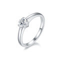 wholesale S925 Sterling Silver Simple and Versatile Teardrop Pear-Shaped Moissanite Ring with 05 Carat Moissanite-0-0