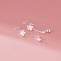 wholesale S925 Sterling Silver Fresh and Sweet Ins Style Niche Exquisitely Designed Lily of the Valley Tassel Ear Hook M06424-0-4