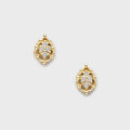 wholesale S925 Silver Plated 14K White Gold White Zircon Lace Vase Earrings, Same Style Jewelry Source Manufacturer Wholesale-0-5
