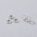 wholesale S925 Sterling Silver Mobius Loop Closed Circle Round Spacer Bead Gasket DIY Stringing Accessories-0-0