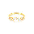 wholesale S925 Sterling Silver Creative Irregular Single-Row Diamond Ring, Korean Style Trendy Index Finger Ring-0-4