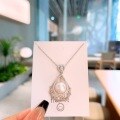 wholesale Sterling silver Korean-style fashion freshwater pearl necklace for women, versatile and uniquely designed, a minimalist luxury collarbone chain gift for girlfriend-0-3