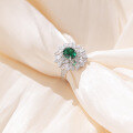 wholesale S925 Metal Lab-Cultivated Emerald High-End LuxuriousRing for New Collection by Yuntong Jewelry-0-2