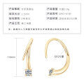 S925 Sterling Silver D Color Moissanite Earrings, Simple Design, Cross-Border Live Streaming, Daily Commute Wholesale-0-5