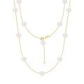 wholesale S925 Sterling Silver Versatile Long Pearl Necklace with Starry Accents-0-6