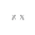 wholesale 925 Sterling Silver Cross X Letter Stud Earrings For Women-0-0