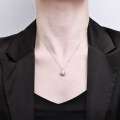 Sterling Silver Moissanite Necklace, Hypoallergenic Women's Jewelry-0-1