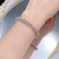wholesale S925 Sterling Silver Full Diamond Light Luxury Coiled Telephone Line Bracelet, Fashionable and High-end Sense for Discerning Women, Mu Jing Jewelry New Collection-0-3