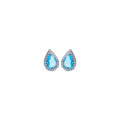 wholesale 925 Sterling Silver Minimalist Waterdrop Flash Blue Zircon Stud Earrings, Small and Unique Design, Luxurious and Sophisticated Earrings for Women-0-4