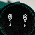 925 Sterling Silver Hip-Hop American Moissanite Irregular Stud Earrings Women's Fashion Cross-Border Amazon Evil Eye-0-4