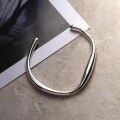wholesale S925 Sterling Silver Women's Solid Irregular Fashionable and Unique Silver Bracelet Light Luxury Temperament Minimalist Style Bangle-0-3