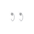 wholesale 925 Sterling Silver Four-prong Zircon Flash Stud Earrings For Women, Minimalist And Small Light-emitting Ear Studs, Luxurious Sense Elegance-0-0