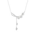wholesale 990 Sterling Silver Calla Lily Tassel Set Necklace for Girlfriend, Pendant, Versatile Choker Jewelry-0-5