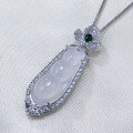 wholesale [925 Sterling Silver] ZHUO Zhifan New Jadeite Four-Season Bean Pendant Necklace for Women, Fashion Versatile Sweater Chain-0-1