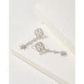 wholesale Sterling Silver S925 Snowflake Tassel Earrings for Women, Small and Exquisite Design, Luxurious and Advanced Sense, Star Long Ear Studs Ear Accessories-0-2