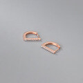 wholesale S925 Silver Japanese Minimalist Row Diamond Elegant Ear Clasp Women's Aloof Style Bar Earrings G7910-0-3