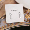 wholesale Metal S925 Wave Square Earrings: Korean Style, Simple, Creative, And Sweet-0-4