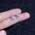 S925 Silver New Moissanite Rose Flower Stud Earrings-0-1