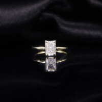 wholesale 9/10/14/18k Gold Minimalist 1 Carat Lab-Grown Diamond Engagement Ring for Cross-Border Live Streaming in European and American Markets-9K Gold 1 Carat Cultured Diamond Ring  US Size 8