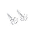 wholesale Sterling Silver S999 Ear Piercing Earrings for Women, Pure Silver Small and Mini Double-ended Ear Studs, Cartilage Ear Studs, Minimalist Ear Piercing Needle Ear Accessories-0-12