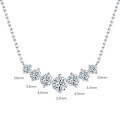 wholesale Metal Material V-shaped Classic Full Moissanite Pendant 17 Carat Round Necklace for Cross-border Foreign Trade TikTok Direct Supply-0-4