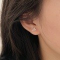 wholesale S925 Sterling Silver Clover Ear Studs for Women, Small and Fresh, Niche Luxury, Exquisite Earrings, New Trend-0-4