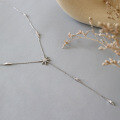 wholesale S925 Sterling Silver Simple Micro-Paved Sunflower Pendant Necklace for Women Students-0-1