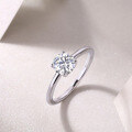 wholesale S925 Silver Ring Moissanite Closed Love Words Ring Cross-Border Best-Seller New Style Wholesale Ready Stock Drop Shipping-0-1