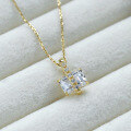 wholesale S925 Silver Vintage French Style Luxury Daily Versatile Gentle Pendant with White Zircon-0-2