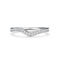 wholesale Sterling Silver Small Pavé V-Shaped Ring Set with Zirconia for Women, Stackable Thin Band for Index or Pinky Finger Fashion-0-5