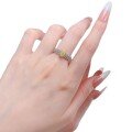 wholesale S925 Silver New Style 4*6 Pigeon Egg Ring with High Carbon Diamond Powder and Yellow Diamond for Women,Ins。-0-4