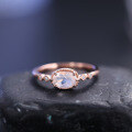 wholesale S925 sterling silver and rose gold plated ring inlaid with natural moonstone, a fashionable and elegant luxury piece-0-0
