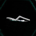 S925 Sterling Silver Asymmetrical Hip-Hop Row Ring with Moissanite-0-1