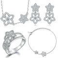 wholesale S925 Silver Star Jewelry Set Four-Piece Ins Star Ring-0-0