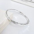 wholesale 9999 Pure Silver Plated with 24K Cat's Eye, Explosively Popular and Flashy Pure Silver Bracelet for Women, High-End Fashion Versatile Gift Bangle-0-10