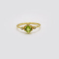 wholesale S925 silver plated with 14K gold peridot and white zircon ring, sourced directly from manufacturers for wholesale of fashionable, niche, and lightweight luxury jewelry-0-1