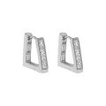 wholesale S925 Sterling Silver Korean Version Ins Minimalist Geometric Trapezoid Inlaid Zircon Textured Ear Clips for Women-0-4