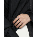 wholesale S925 sterling silver minimalist versatile open-heart micro-set zirconia thin ring for women, Korean version, ins design-0-2