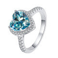 wholesale S925 Sterling Silver 1-Carat Heart-Shaped Moissanite Ring for Women, High-End Sense Jewelry Silver Accessories-0-10