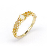 wholesale S925 Sterling Silver Opal Inlaid Hollow Lace Edge Ring, New Japanese Style Light Luxury Hand Jewelry Wholesale-Hollow Lace Opal Ring Size 12