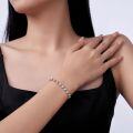 wholesale High-quality minimalist European and American style bracelet with 4MM Moissanite full pave inlay, ins-inspired design lightweight luxury bangle Place the metal material at the beginning-0-3