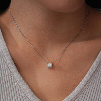 Sterling Silver Moissanite Bull Pendant Necklace for Women, Drop Shipping-1-carat simulated diamond (with cross chain)  925 silver