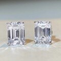wholesale S925 Sterling Silver Women's Emerald Cut Square Ice Cube EarringsExaggerated Gemstone Zircon Ear Jewelry-0-3