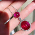 wholesale Sterling Silver Red Coronalite Oval Cabochon 14*16 Pendant High-End New Live Stream Product-0-0