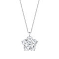 Metal Flash Moissanite Four-Leaf Clover Necklace, Women's Luxury Fashion Pendant-0-4