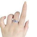 wholesale PT950 Plated 925 Silver 5-Carat Moissanite Ring for Women, Six-Prong Twist Shank Simple and Exquisite Classic Moissanite Ring-0-3