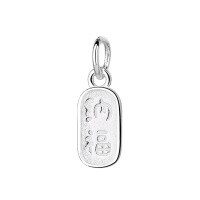 wholesale S925 Sterling Silver Auspicious Blessing Pendant DIY Decoration Accessory Bracelet Charm Chinese Style Material Pack Wholesale-YP201M/Wealth and Fortune Pendant (approx. 1.0g)  Orders must be in bulk and calculated by weight!!